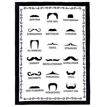 SCANquilt utěrka na nádobí DEKORO kníry (31578)