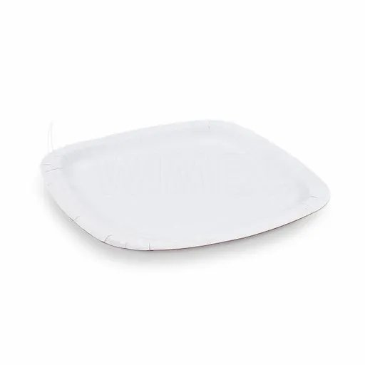 WIMEX s.r.o. Papírový talíř čtvercový bílý 24 x 24 cm [100 ks]