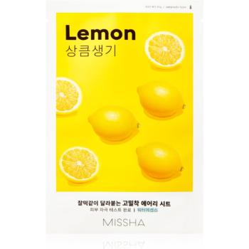 Missha Airy Fit Lemon plátýnková maska pro rozjasnění a vitalitu pleti 19 g