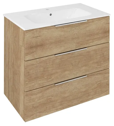 SAPHO CIRASA umyvadlová skříňka 79,8x75x46cm, 3x zásuvka, dub Alabama CR831-2222