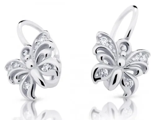 Cutie Jewellery Dětské náušnice z bílého zlata Motýlek C2226-10-10-X-2
