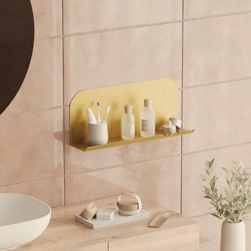 Nástěnná police Long Pouch - Gold