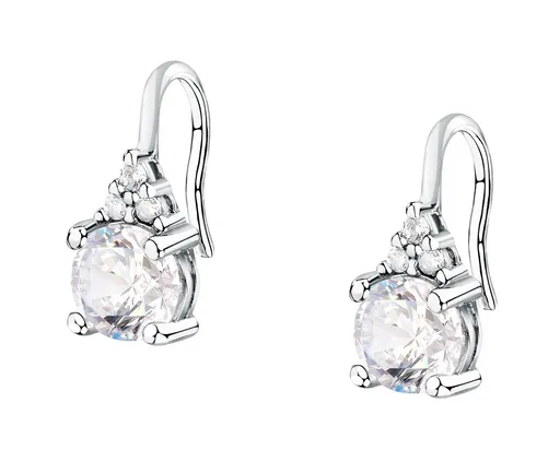 Morellato Stříbrné visací náušnice s čirými kubickými zirkony Tesori SAIW298