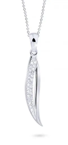 Cutie Jewellery Třpytivý přívěsek z bílého zlata se zirkony Z8047-40-10-X-2