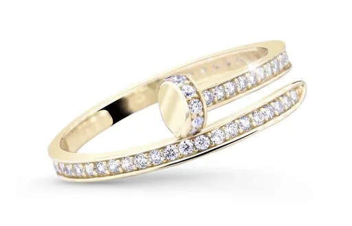 Cutie Diamonds Nádherný zlatý prsten s diamanty DZ5020-10-X-1 49 mm