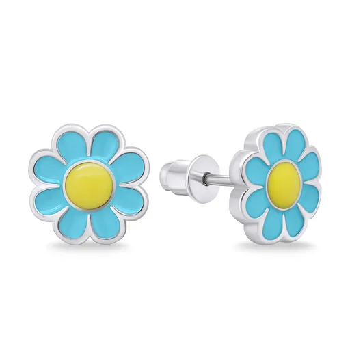 Brilio Silver Veselé stříbrné náušnice Kvítí EA710WLB