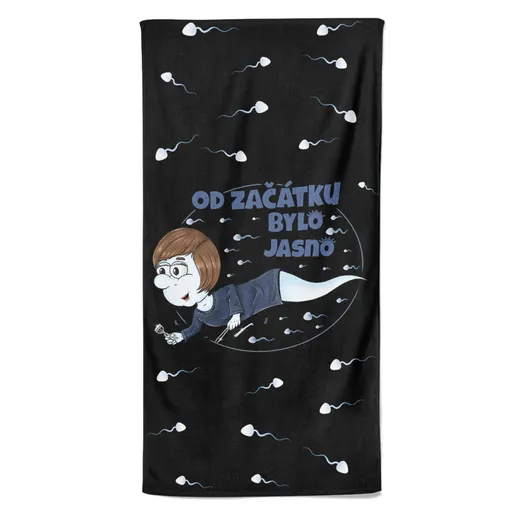Osuška Řasařská spermie (Velikost osušky: 70x140cm)