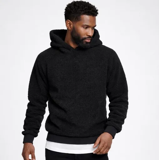 Urban Classics Sherpa Hoody black - XL