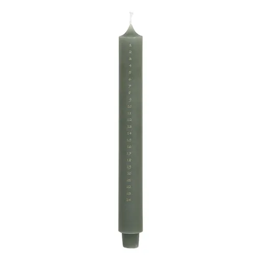 Zelená adventní svíčka s čísly 1-24 Advent Candle - Ø 3*29cm / 20h 71083822