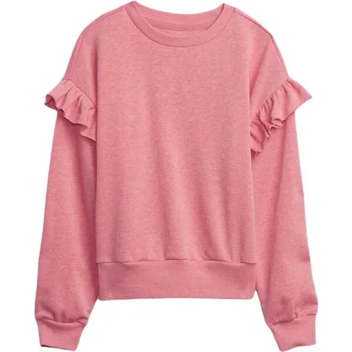 GAP V-RUFFLE Dívčí mikina, růžová, velikost