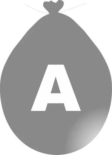 Balónek písmeno A stříbrné -