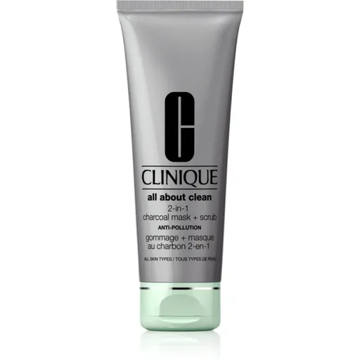 Clinique All About Clean 2-in-1 Charcoal Mask + Scrub čisticí pleťová maska 100 ml