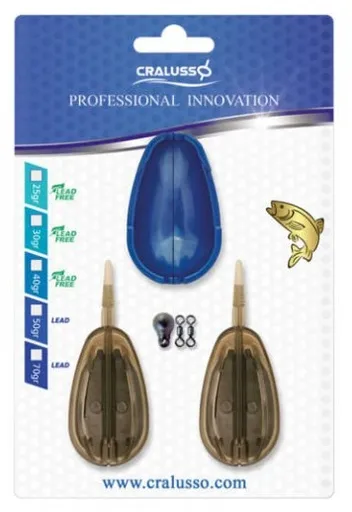 Cralusso set krmítek a formičky sensitive method basket 2+1 30 g