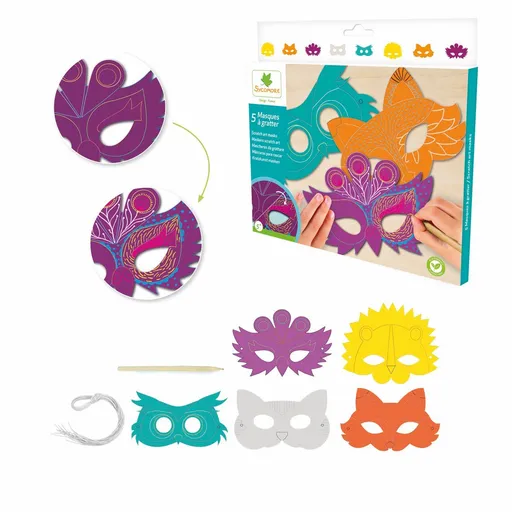 Sycomore škrabací obrázky - Masky