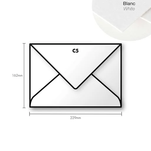Papírová obálka Pollen C5 162x229mm – White
