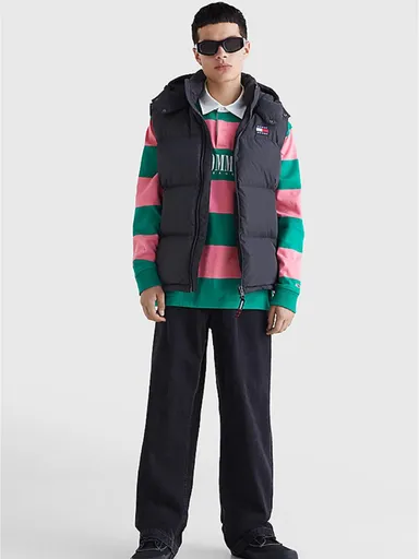 Tommy Jeans pánská péřová černá vesta DM0DM14447 XL