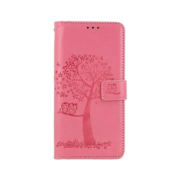 TopQ Pouzdro Realme C25Y knížkové Růžový strom sovičky 70809 (Sun-70809)