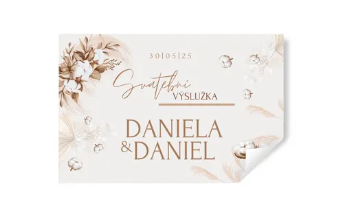 Personal Nálepka na výslužku - Boho Zvolte množství: od 20 ks do 40 ks