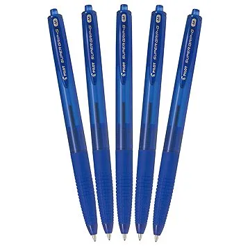 PILOT Super Grip-G M 0.27 mm, modré - balení 5 ks ()