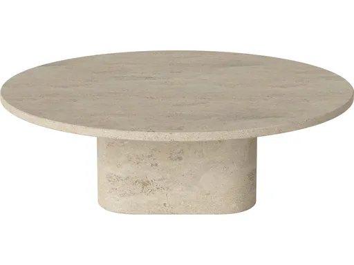 Konferenční stolek Eida Ø90 cm, více variant - Bolia Varianta: Sand Travertine, výška 28 cm