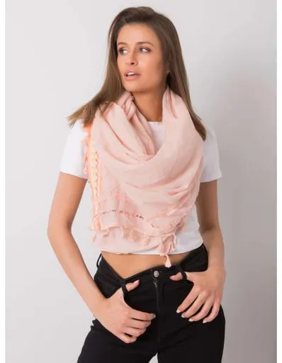 Dámská šála s ozdobným lemováním KENNETH světle růžová