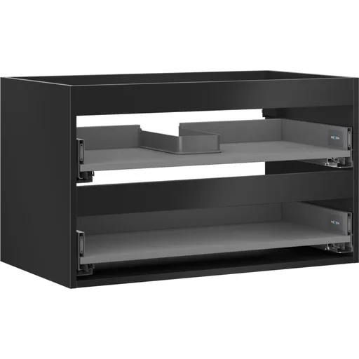 MEXEN Box-A skříňka pro umyvadlo 80, 2 zásuvky, černá mat 91AX0-0800-470-2-71