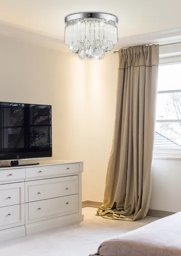 Stropní lampa Lonella, chrom, LED, stropní lampa