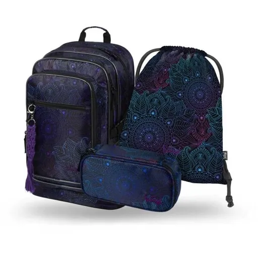 BAAGL 3 SET CUBIC ZEN Školní set, černá, velikost