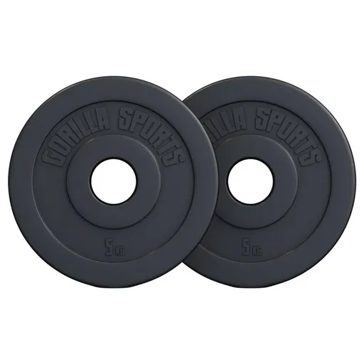 Gorilla Sports Sada zátěžových kotoučů 2 x 5 kg