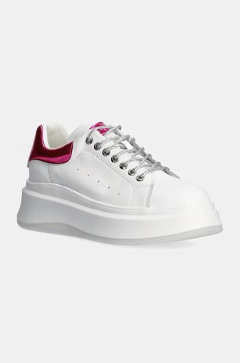 Kožené sneakers boty GOE bílá barva, OO2N4017 WHITE PINK