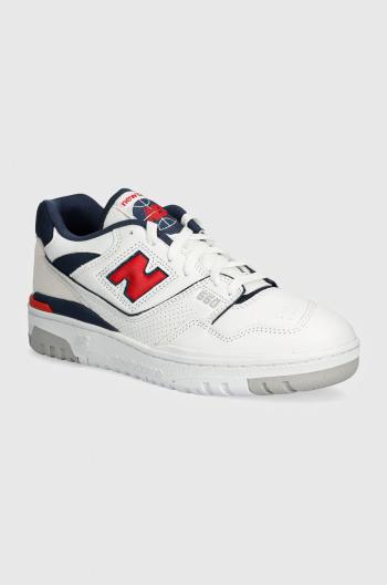 Kožené sneakers boty New Balance 550 bílá barva, BB550ESD