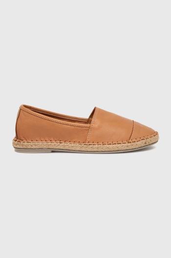 Kožené espadrilky Answear Lab hnědá barva