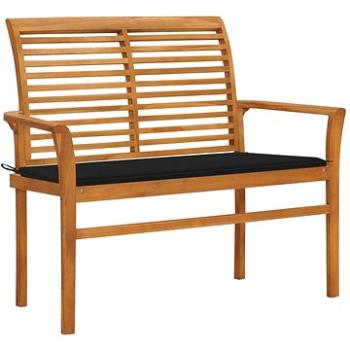 SHUMEE Zahradní lavice s černou poduškou 112 cm teak 3062656 (3062656)