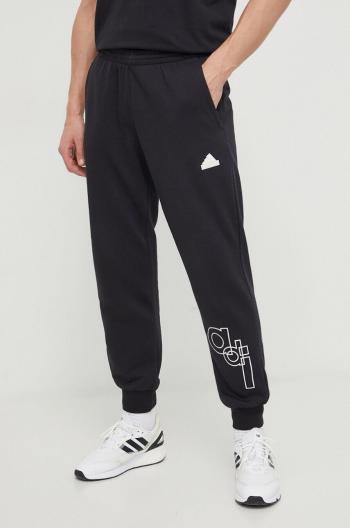 Tepláky adidas černá barva, s potiskem, IP4073