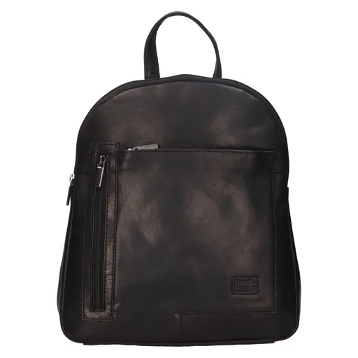 Kožený dámský batoh SendiDesign Karla - černá