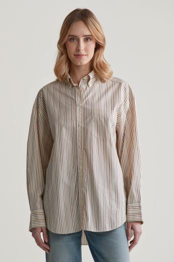 KOŠILE GANT OS STRIPED POPLIN BD SHIRT CREAM