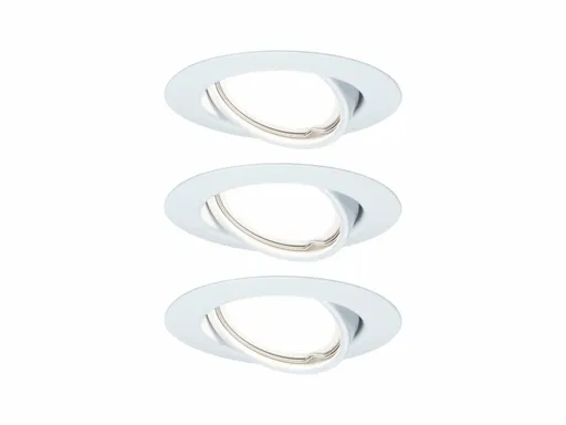 PAULMANN Vestavné svítidlo LED Base kruhové 3x5W bílá výklopné 3-krokové-stmívatelné 934.27 P 93427