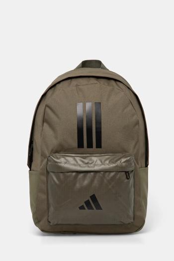 Ruksak adidas CLSC BARS 3S zelená farba, veľký, s potlačou, IS7042
