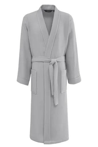 Vaflový unisex župan PIQUE S Světle šedá