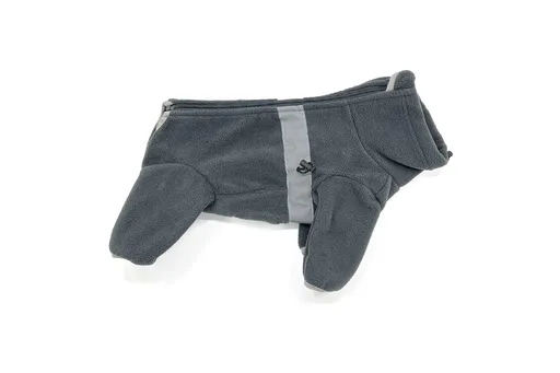 Vsepropejska Komfort fleecová kombinéza pro psa Barva: Šedá, Délka zad (cm): 24, Obvod hrudníku: 30 - 36 cm