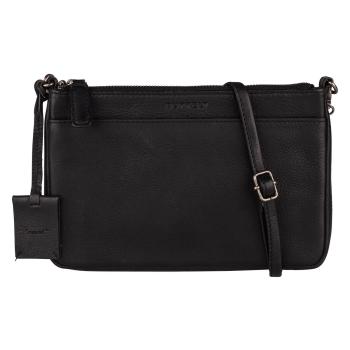 Dámská crossbody kožená kabelka Burkely Linda - černá