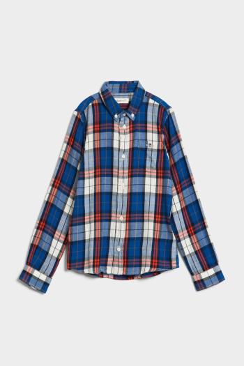 KOŠILE GANT REG. CHECK FLANNEL SHIRT BOLD BLUE