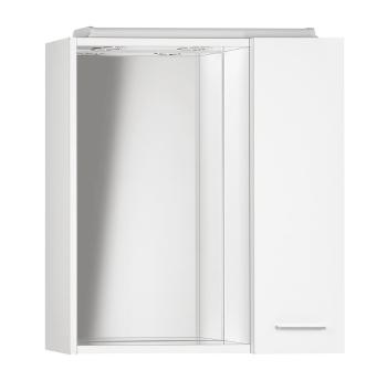 AQUALINE ZOJA/KERAMIA FRESH galerka s LED osvětlením, 60x60x14cm, pravá, bílá 45022