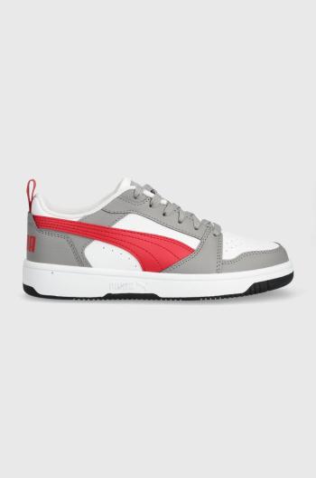 Dětské sneakers boty Puma Rebound V6 Lo Jr šedá barva