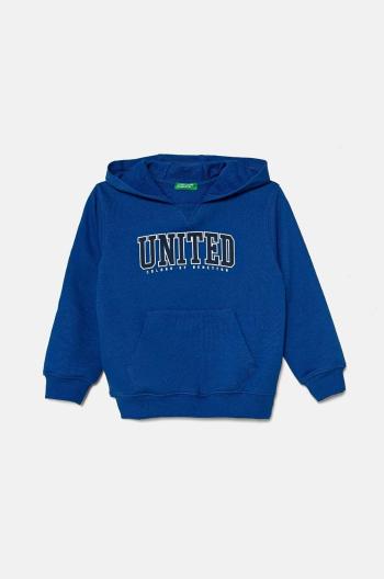 Dětská bavlněná mikina United Colors of Benetton s kapucí, s potiskem, 3J68G200Q