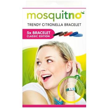 MosquitNo Náramek Classic se sponou, 5 kusů, (mix barev) (8718164111129)