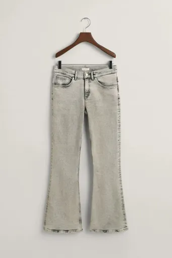 DŽÍNY GANT BOOTCUT JEANS GREY WORN IN