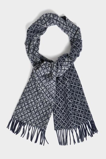 ŠÁLA GANT G PATTERN WOVEN SCARF EVENING BLUE