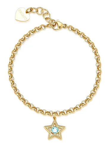 S'Agapõ Pozlacený náramek s hvězdičkou Lucky Light SKT44