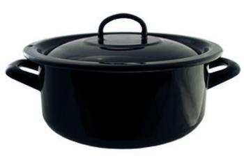 Černý smaltovaný kastrol s poklicí Blacck - Ø20cm - 2,8L 16051S